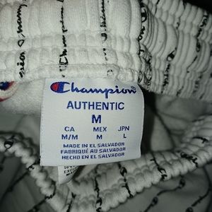 Champion logo shorts